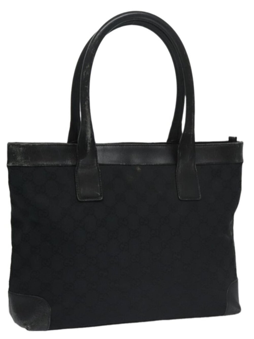 GUCCI GG Canvas Hand Bag Black 33890 Auth ep7056